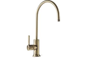iSpring GK1-AB Heavy Duty Contemporary Style High Spout Kitchen Bar Sink Non-Air Gap Drinking Water Faucet in, Antique Brass