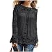Produktbild Bluse Damen Sunnyadrain Fashion Langarm Shirt Casual Lace Bluse Loose Cotton Tops T Shirt