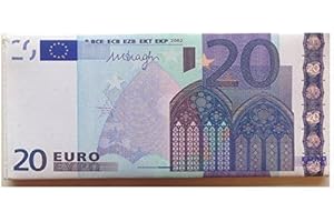 Rubber Johnnies TM Fake Bank Note Wallet, Euro 20, Hand Stitched, Adult, Note Pockets, Funny Gifts