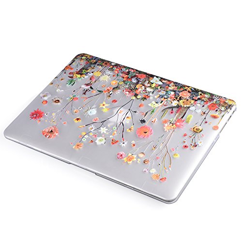 iDOO MacBook Schutzh  lle   Hard Case Cover Laptop H  lle  F  r MacBook Air 13 Zoll  A1369 A1466  - matt  Blumen