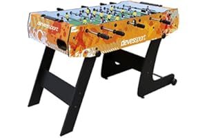 PL OCIOTRENDS Devessport - Futbolín infantil plegable recomendado para niños a partir de 7 años - Barras telescópicas - Incluye ruedas para transportarlo - Fácil de guardar - Medidas: 121 x 61 x 81 Cm
