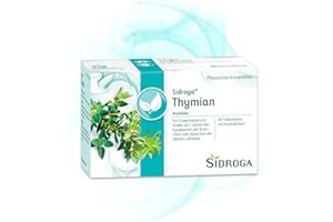 ‎SIDROGA Sidroga® Thymian: Arzneitee bei Entzündungen bzw. Infektionen der Bronchien mit vermehrter Schleimproduktion, pflanzlich, 20 Teebeutel à 1,6 g