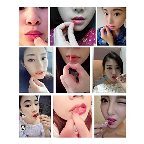 f-eshion Permanent Wasser Glanz glänzend Persistent Wasserdicht Lipgloss Lippenstift, Sweet orange, Einheitsgröße - 3