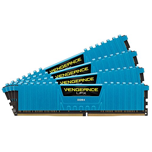 Corsair Vengeance LPX CMK16GX4M4A2133C13B Speicherkit (2133 MHz, 4 x 4GB) Blau
