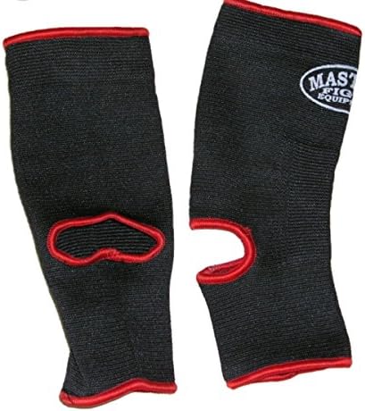 Masters Fight Equipment OSS Ankle Support Ankle Support Foot Brace, Schwarz mit rot elementen