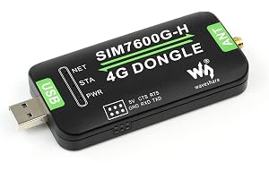 Waveshare SIM7600G-H DONGLE, with Antenna, Compatible with Windows/Linux