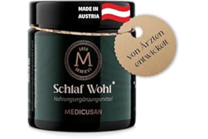 ‎MEDICUSAN Medicusan Schlaf Wohl – 400mg Lavendel – 700mg Zitronenmelisse – 525mg Rosmarin – 200mg Ashwagandha/Schlafbeere– Melatonin – 1 Kapsel/Tag – 30 Kapseln/30 Tage