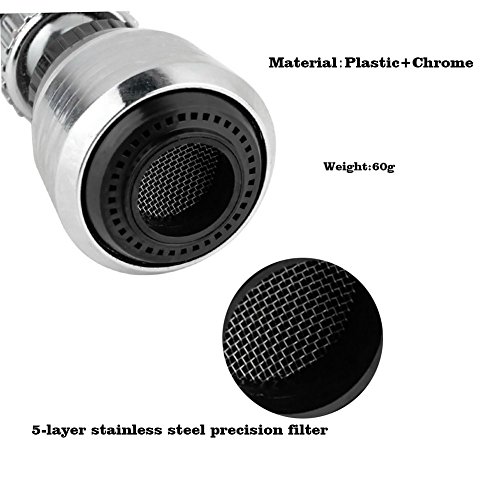 MPHEASYGO 360 drehbarer Kopf Filter, entfernt Chlor mit Ersatz Filter, mehrere Einstellungen, Multifunktions, deutlich Pure Dusche Head - 3