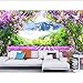 Produktbild Xbwy Benutzerdefinierte Fototapete Wandbild Frische Lavendel Blume Vine Arch 3D Tv Hintergrund   Tapeten Wohnkultur-350X250Cm