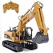 Produktbild SGILE 15 Kanal Legierungs RC Fernsteuerungs Bagger Spielzeug 1:14, 2.4Ghz Wiederaufladbar BAU Traktor Bagger Raupen Traktor BAU Fahrzeug mit 680° Grad Drehfunktion, Licht, Sound Raupen Bagger