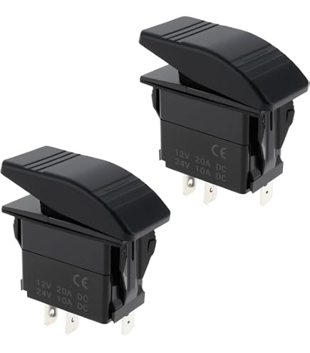Taiss 2 pièces bateau Marine interrupteur à bascule éclairé 12V 20A 4 broches marche/arrêt avec bleu LED voiture tout-terrain bouton poussoir interrupteur RK1-06N-BU Taiss 2 pièces bateau Marine interrupteur à bascule éclairé 12V 20A 4 broches marche/arrêt avec bleu LED voiture tout-terrain bouton poussoir interrupteur RK1-06N-BU