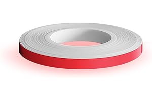4R QUATTROERRE.IT Quattroerre Bandes Wheel Stripes Fluorescents pour les Jantes des Motos, Rouge, 5 mm x 6 mt
