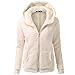 Produktbild Lurcardo Damen Mantel Große Größe Warm Wolle Mit Kapuze Mantel Pure Farbe Reißverschluss Jacke Langarm Winterjacke Coat Outwear Parka Überzieher