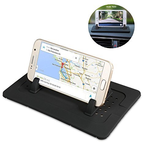 Supporto da auto per telefono cellulare in silicone, tappetino per cruscotto di auto antiscivolo per qualsiasi smartphone iPhone 8/7/6 Plus tablet ipad supporto da tavolo per navigatore satellitare GPS
