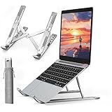 AiTodos® Supporto pc Portatile, Lega di Alluminio, Leggero, Antiscivolo, Portatile Pieghevole, Supporto per Laptop - Ventilaz