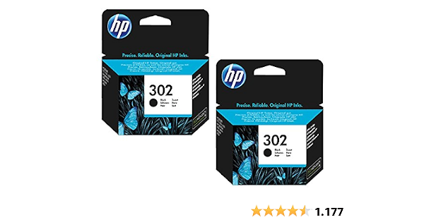 2X Original HP Tintenpatrone F6U66AE HP 302 HP302 für HP Officejet 4650 -  Black - Leistung: ca. 190 Seiten/5% : Amazon.de: Computer \u0026 Zubehör