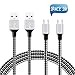 Price comparison product image Avoalre Micro USB Cable 2 Pack 2m Nylon Braided USB Charger Cable High Speed Android Charger Data Charging Wires for Samsung Huawei Motorola HTC Nokia Sony and More Android Devices - Black