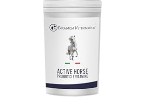 Farmacia Veterinaria Active Horse Probiotici e Vitamine. Rafforza le Difese Immunitarie e Previene Problemi Gastrointestinali. Potenzia il Metabolismo. Previene le Coliche Integratore per Cavalli 1Kg