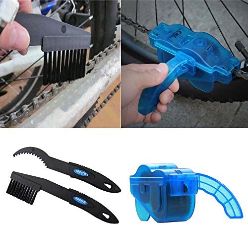 Bike Chain Cleaner Kit, Easy and Quick Clean Chains Scrubber Gear Brush Maintenance Cleaning Tool Set for Road Bikes Bicycle Cycling Mountain Bike MTB,Sold By Malloom