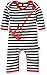Rockabye Originals Unisex Baby Guitar Onesie Striped Sleepsuit, Multicoloured (Black/White), 0-3 Months