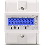 Digitaler Stromzähler LCD Drehstromzähler 3-Phasen-4-Draht Drehstromzähler für DIN Hutschiene Wechselstromzähler
