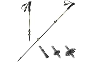 WINDHIKE Naturehike Bâtons de randonnée en fibre de carbone 3K - Pliables et télescopiques - 3 sections - Ultralégers - Pour homme et femme