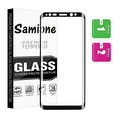 Galaxy S8 Plus Displayschutz, Samione 3D Full Coverage Screen Protector Galaxy S8 plus Displayschutz Schutzfolie Panzerglas Tempered Glass Hartglas für Samsung Galaxy S8 Plus – Schwarz(1 Pack) - 7