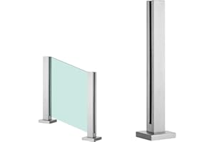 ZAQY Ringhiera Vetro scale interne esterni Ringhiera In Vetro In Acciaio Inossidabile, Sistema Di Ringhiere Per Balaustre Con Viti, Palo Di Recinzione In Vetro Per Balcone/Terrazza/Scale/Giardino