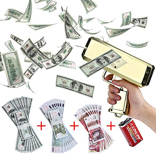 Sheatee Pistola Pistola de Dinero Pistola de Efectivo Pistola de Dinero súper Pistola Pistola de Dinero Pistola de dólares Que Sea Pistola de Lluvia - Pistola de Efectivo Juego de Fiesta Divertido