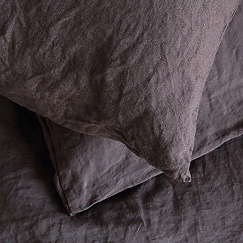 LinenMe Küchentuch, Leinen, 50 x 90 cm, Kopfkissenbezug, Leinen, vorgewaschen, anthrazit - 3