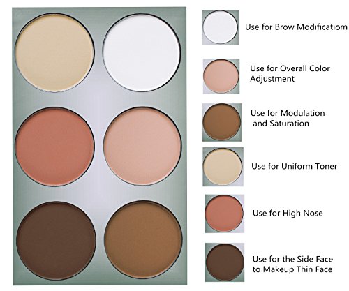 DE’LANCI Makeup Contour Kit Highlight und Bronzing Powder-Palette mit Spiegel - 5