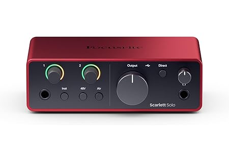 Focusrite Scarlett Solo 4:e gen USB-ljudkort, för gitarristen, vokalisten eller producenten — Hi-fi- - Amazon Deal & Rabatt