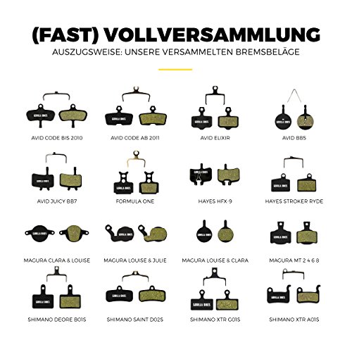 Formula Oro K18 K24 Puro Bianco Bremsbeläge für MTB Mountainbike Scheibenbremse Organic Beläge Bike Bremse Bremsbelag | Gorilla Bikes High Performance Disc Brake Pad - 7