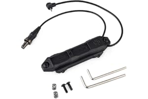 QIRUIMY Tactical Torch Dual Pressure Switch Augmented Pressure Switch Quick Lease Mount For M300 M600 Scout Light (Black)