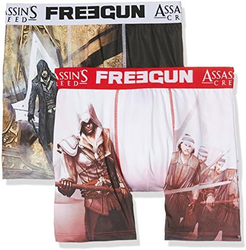 Freegun Assassins Creed Men's Freegun Assasin Screed Packx2 Boxer Shorts, Mehrfarbig (Multicolor A3), XL