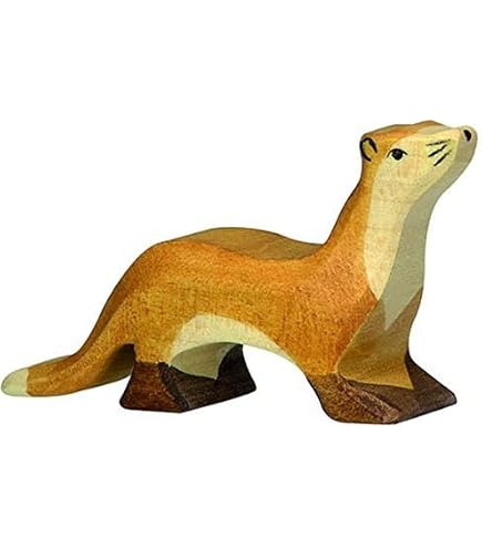 MOJO Handbemalte Spielfigur 'Stoat' (Wiesel) - Woodland Collection, 8,5 Cm, Naturgetreu, Aus Großbritannien
