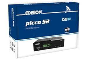 EDISION PICCO S2, Full HD SAT Récepteur, WiFi à bord, 2in1 IR remote control, USB, HDMI, SCART, extension IR Eye ready