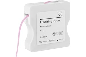 OFFCUP Poleringsremsor för tandläkare, 4 mm/6 m tandpolering, tandpolering, låda, utjämning, rengöring och blekning mellan tä