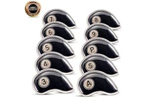 TELEVO Set di copri mazze da golf in ferro impermeabili con velcro lock-in design adatto a Titleist Callaway ping TaylorMade Nike Yamaha Cleveland Wilson reflex, 10 pezzi