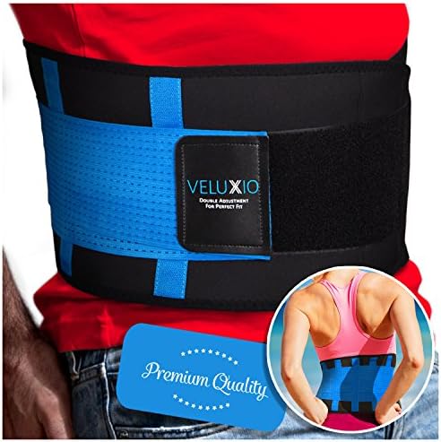Lower Back Support Belt | Veluxio Premium Lumbar Pain Relief Brace for Men &amp; Women
