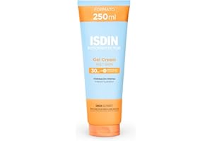 ISDIN Fotoprotección Gel Cream SPF 30 Protector Solar Corporal de Textura Crema de Rápida Absorción que Hidrata como una Crema y Refresca como, 250 ml