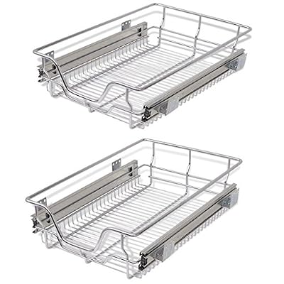 vidaXL Panier en treillis métallique 2 pcs 400 mm Argenté Panier de rangement cuisine