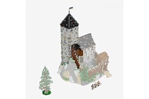 BlueBrixx Pro 108713 – Burg Blaustein: Bergfried-Erweiterung, 1778 Klemmbausteine, Burg Blaustein Set Geschenk für Architektur und Mittelalter Fans, Standardsteine