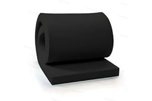 FOAM CRAFT® High Density Upholstery Foam for Seat Cushions & Chair Pads | Seat Foam Cut to Size for Furniture Renewal, Sofas, Campervans & Dining Chair Cushions (Black Foam, 45 x 50cm, 5 cm thick)
