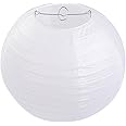 4 Weiße Papierlaternen 20cm - Bambus Style Für Party Dekoration