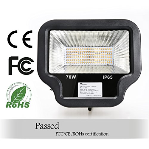 Anten® LED Fluter 70W Außenstrahler Flutlicht Scheinwerfer Baustrahler wasserdicht Warmweiß - 4