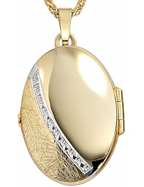 Ovales Medaillon 333 Gelbgold zum Öffnen