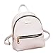 Produktbild LeeY Damen Mini Rucksack, Casual Kleiner Rucksack Leder Rucksack Elegant Schulrucksack Mini Handtasche Daypack Schulranzen Schultertasche Wasserdichte Reiserucksack Tasche Backpacks (Weiß)
