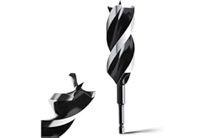 MOXPIFY 30x155mm Holzbohrer Holzschlangenbohrer für Weichholz, Hartholz mit Zentrierspitze und E 9.5 Schaft