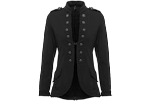 Eitex Damen Blazer Damenjacke Military Knöpfe Gr- 34/36 bis 48/50 Military Army Style Uniform Mantel mit Military Knopfleiste Lang und kurz Slim Fit